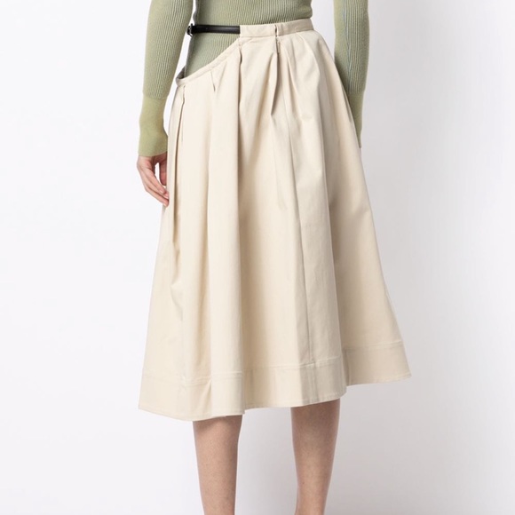 Tibi Pleated Aline Midi Skirt - Picture 3 of 5